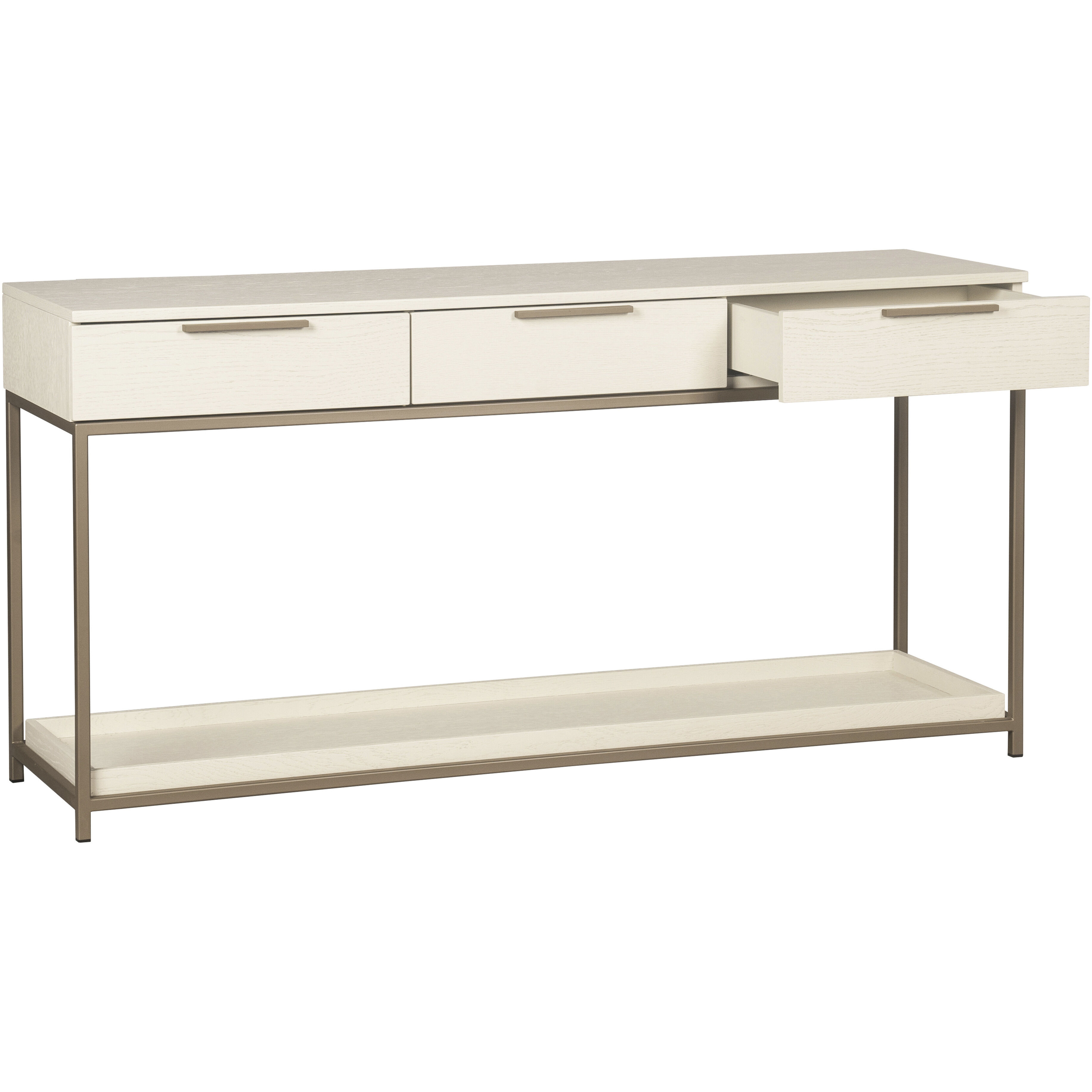 Rebel 63 X 17.75 inch Champagne Gold / Cream Console Table with Drawers